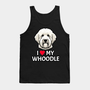 I love my Whoodle - Love dog statement Tank Top